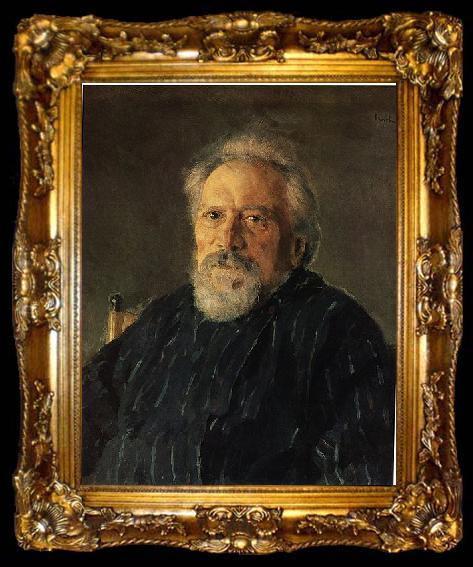 framed  Valentin Serov Portrait of Nikolai Leskov, ta009-2